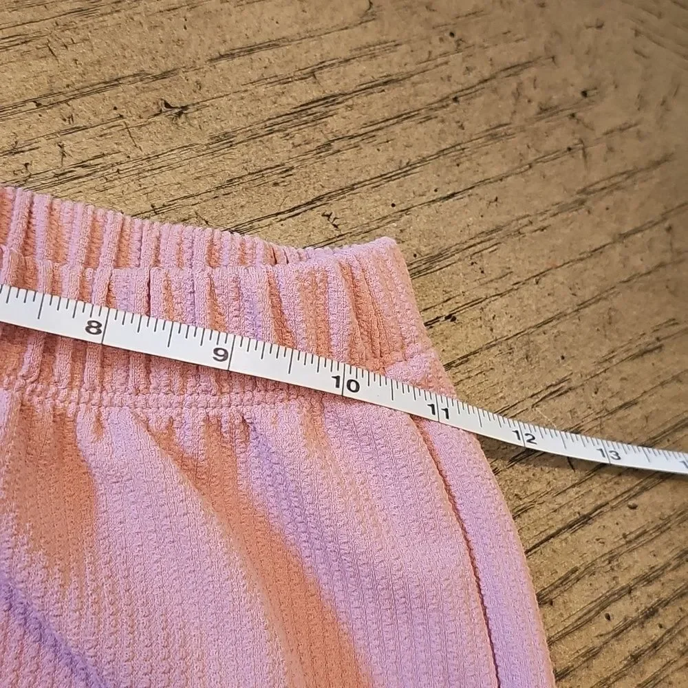 Pink Two-Piece Loungewear Set with Front Ruched Top Size S 6/7 New Never Worn